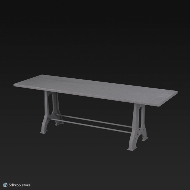 This is a 3D model of a vintage workbench from 1970.