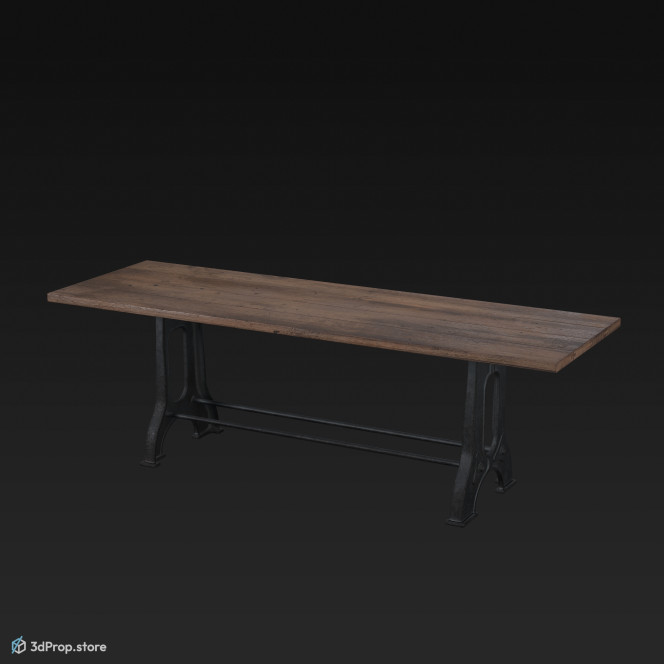 This is a 3D model of a vintage workbench from 1970.