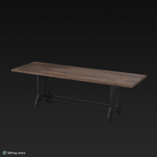 This is a 3D model of a vintage workbench from 1970.