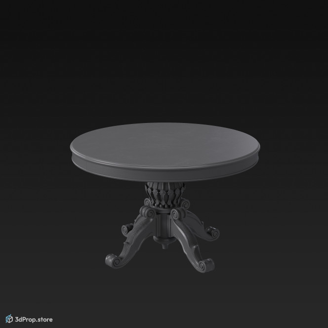 This is a 3D model of a victorian round table from 1837.