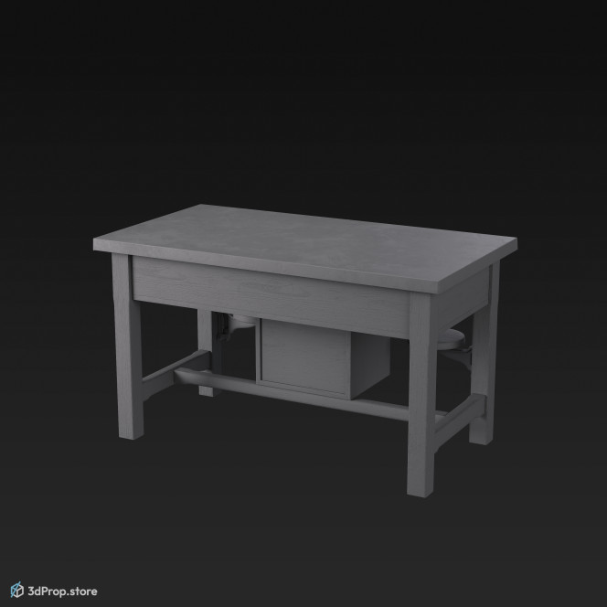 3d model of a laboratory workbench.