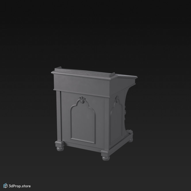 This is a 3D model of a victorian davenport desk from 1873.