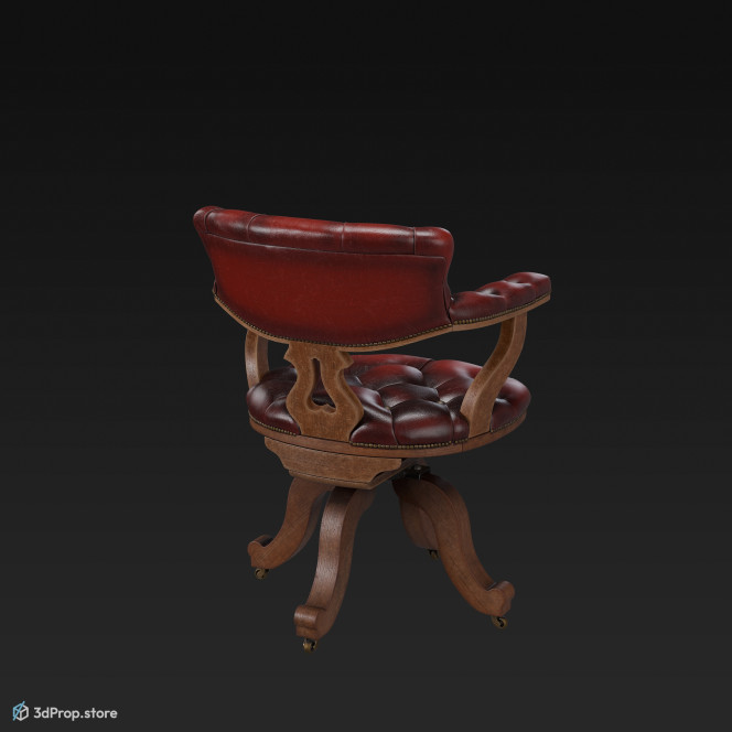 3D model of a chesterfield chair from 1880.