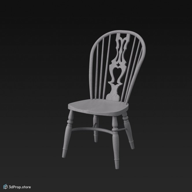 3d model of a georgian side chair