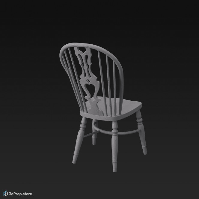 3d model of a georgian side chair