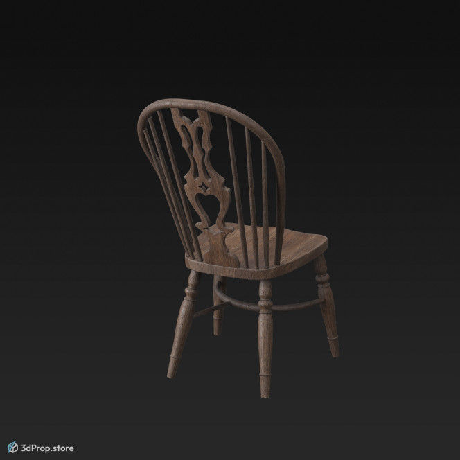 3d model of a georgian side chair