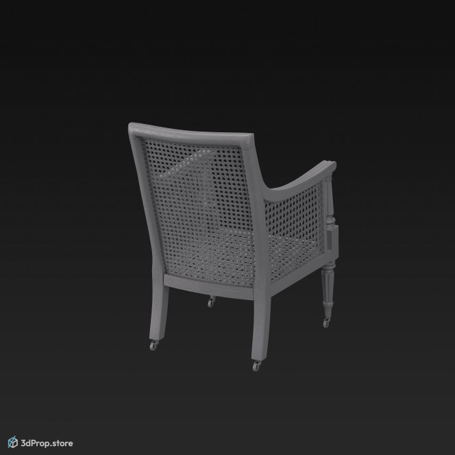 This is a 3D model of an armchair from 1810.