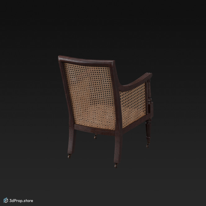 This is a 3D model of an armchair from 1810.