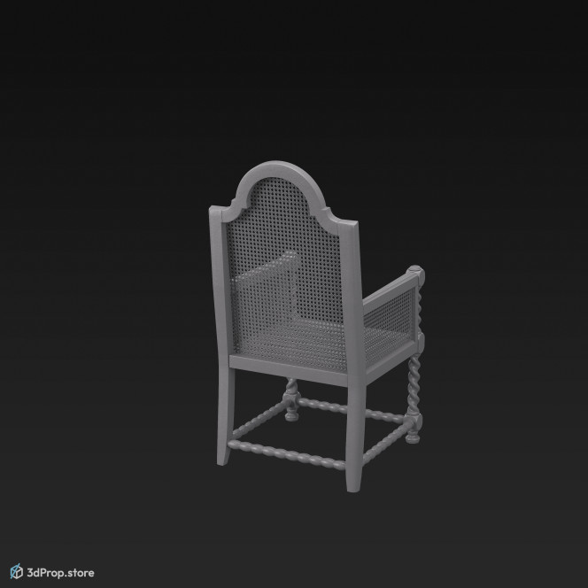 This is an original 3D model of an armchair from 1910.