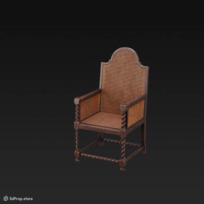 This is an original 3D model of an armchair from 1910.