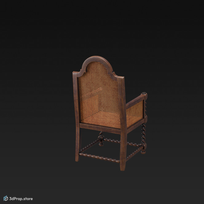 This is an original 3D model of an armchair from 1910.