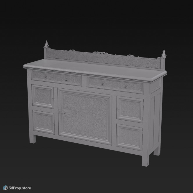 This is an original 3D model of a cabinet from the 1920s.