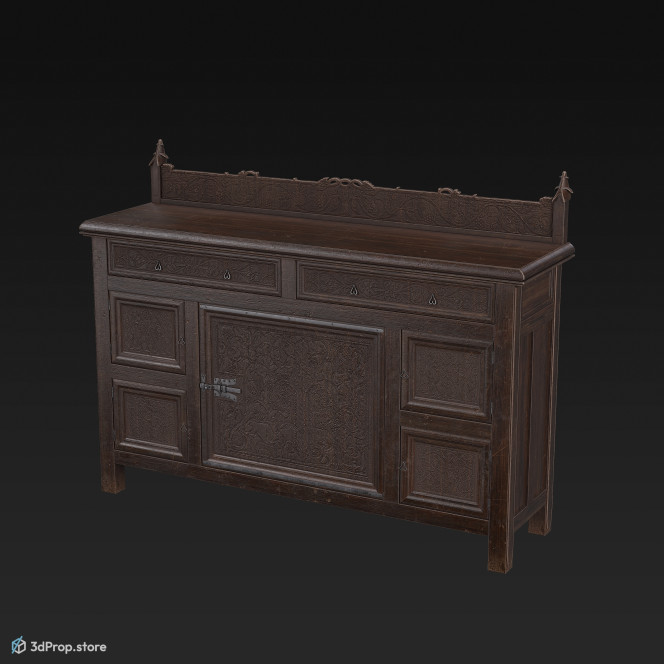 This is an original 3D model of a cabinet from the 1920s.