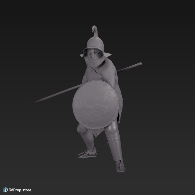 3D scan of a gladiator man from AD 30, Ancient Roman Empire.