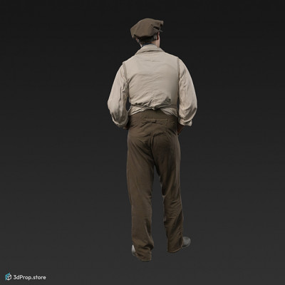3d scan of a low class city worker from the 1870s Europe