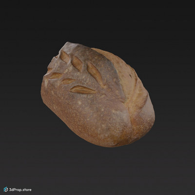 3D scan of half of a bread