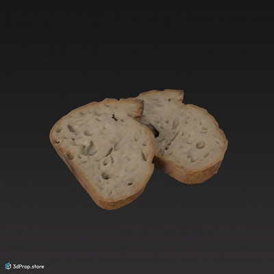 3D scan of two bread slices.