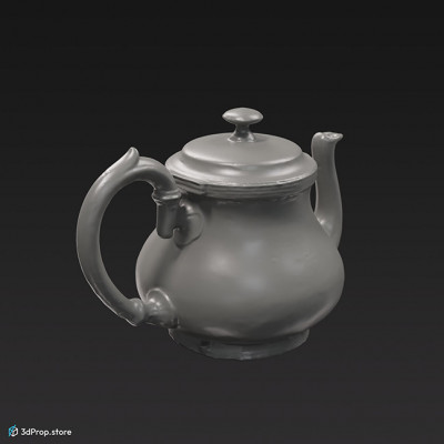 3D scan of a metal teapot from the 1900s