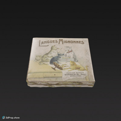 3D scan of a chocolate box from the 1890s Europe