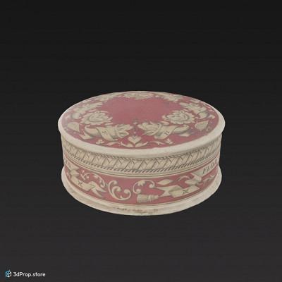 3D scan of a decorative bonbon or chocolate box from the 1900s.