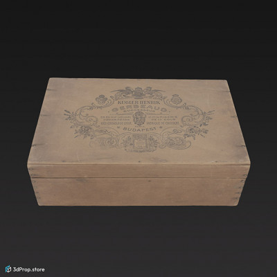 3D scan of a bonbon or chocolate box from the 1850s.