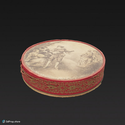 3D scan of a bonbon or chocolate box from the 1900s.