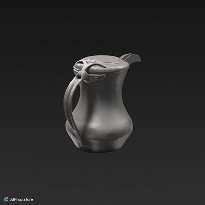 3D scan of a metal teapot from the 1900s Europe