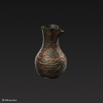 3D scan of an oriental style jug from the 1900s Europe.