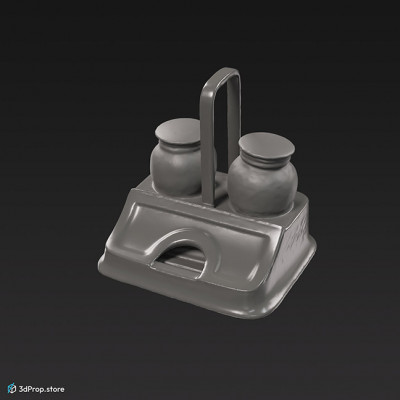 3D scan of a salt and pepper shaker.