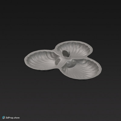 3D scan of a metal serving plate from the 1900s