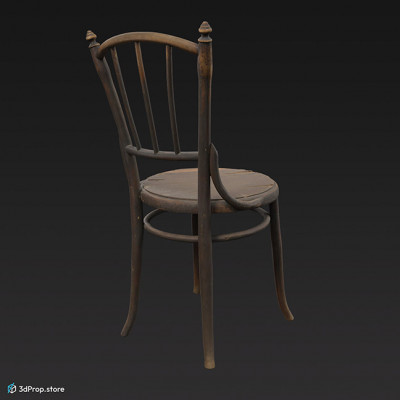 3D scan of a wooden chair from the 1900s Europe