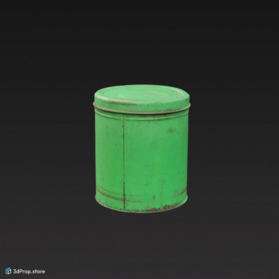 3D scan of a used metal canister.