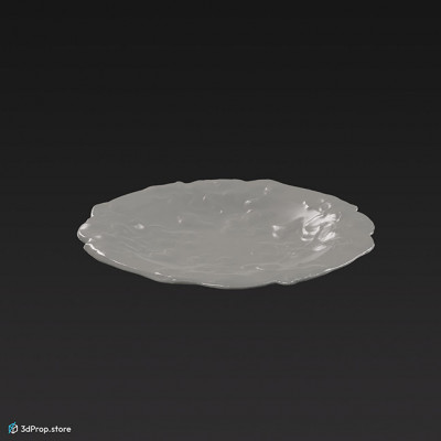 3d scan of a decorative porcelain saucer.