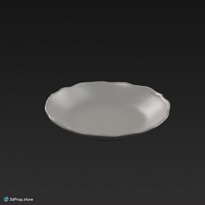 3d scan of a decorative porcelain saucer.