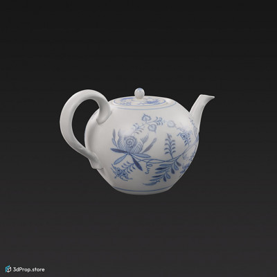 3D scan of a porcelain tea pitcher from 1900s Europe