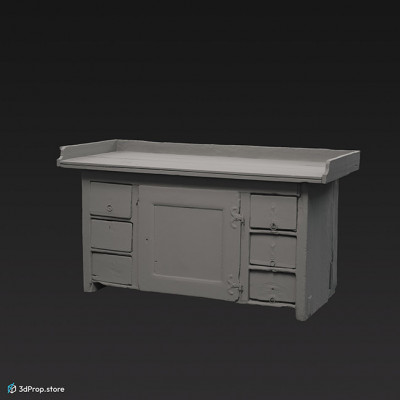 3D scan of a kitchen workbench from the 1900s.