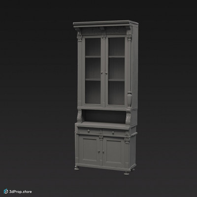 3D scan of a wooden cupboard from the 1900s Europe.