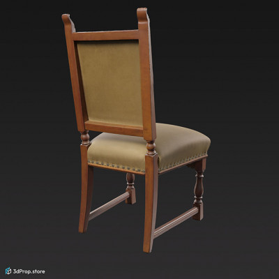 3D scan of a chair with a velvet cover.