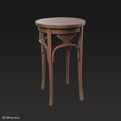 3D scan of a small wooden table from the 1900s.