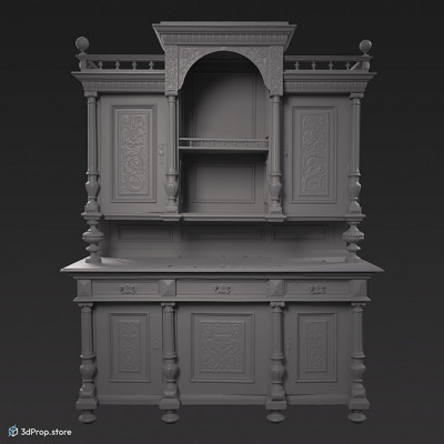 3D scan of a wooden cupboard from the 1900s Europe