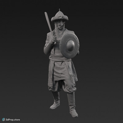 3D scan of a Turkish soldier from the 1300s, Ottoman Empire, Middle East.