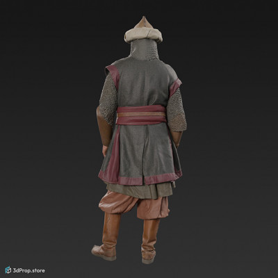 3D scan of a Turkish horseman from the 1400s, Turkey, Middle Ages