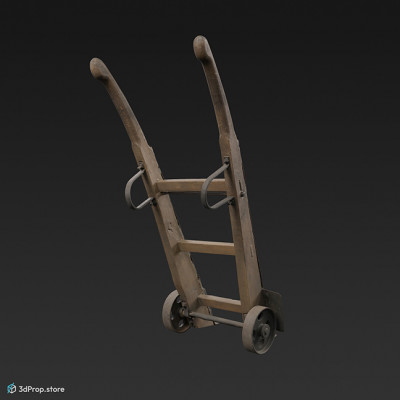 3D scan of a hand truck from the 1820s
