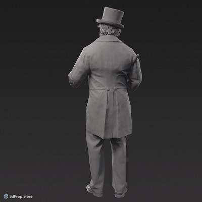 3D scan of a standing man from the 1848 Hungary.