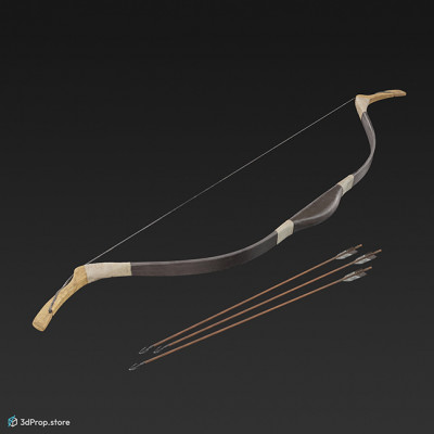 3D scan of a recurve bow from the Middle ages.