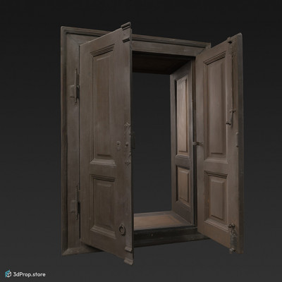3d scan of a wooden shop windor from the 1905 Europe.