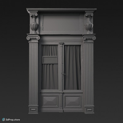 3D scan of a shop entrance from 1905 Europe