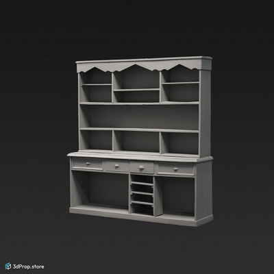 3D scan of a grocery cupboard and shelf system from the 1900s Europe