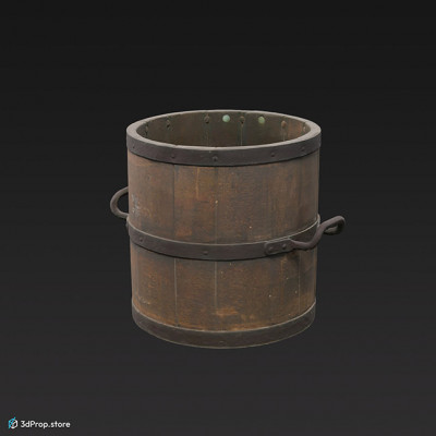 3D scan of a wooden bucket from the 1900s