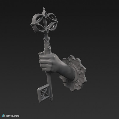 3d scan of a Locksmith company shop sign from the 1900s Europe